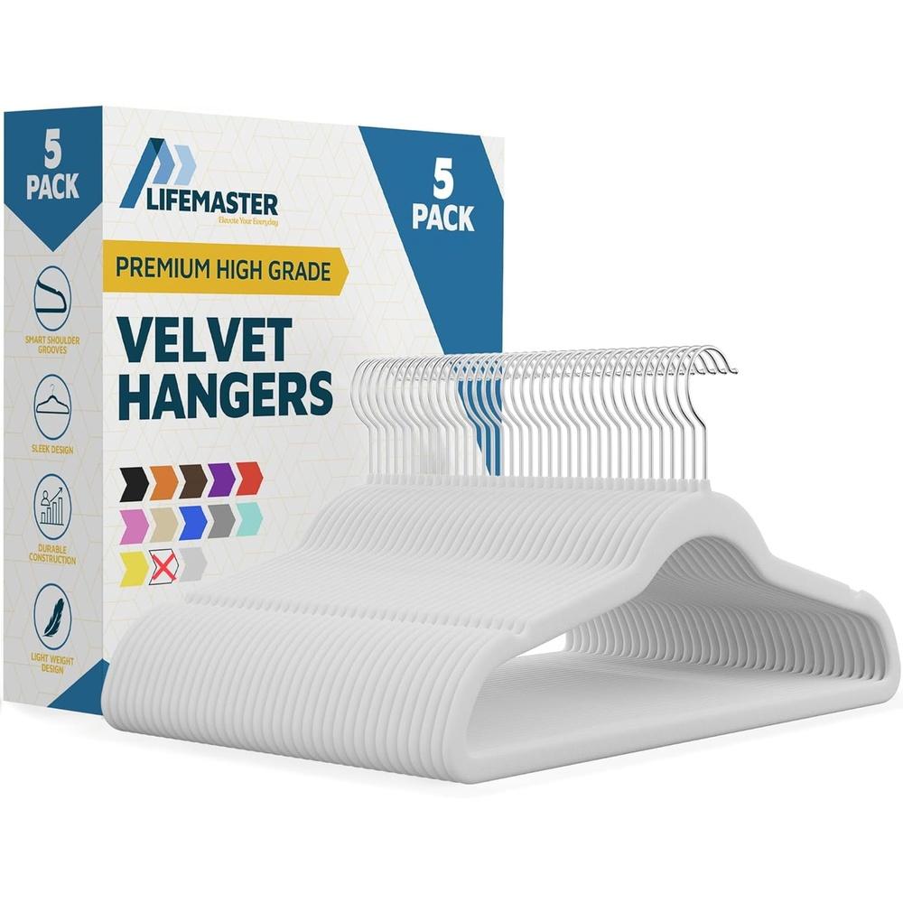 

Velvet Clothes Hangers 360 Degree Swivel Hook Non-Slip Shoulder Notch Heavy Duty 10 lbs Capacity Wardrobe Organizer Set of 5 United States