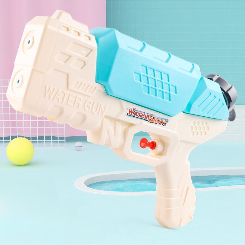 

Двойной водяной пистолет с распылителем, уличный, высокого давления, с ручным управлением, игрушка-водяной пистолет для мальчиков, летняя уличная игра светло-синий