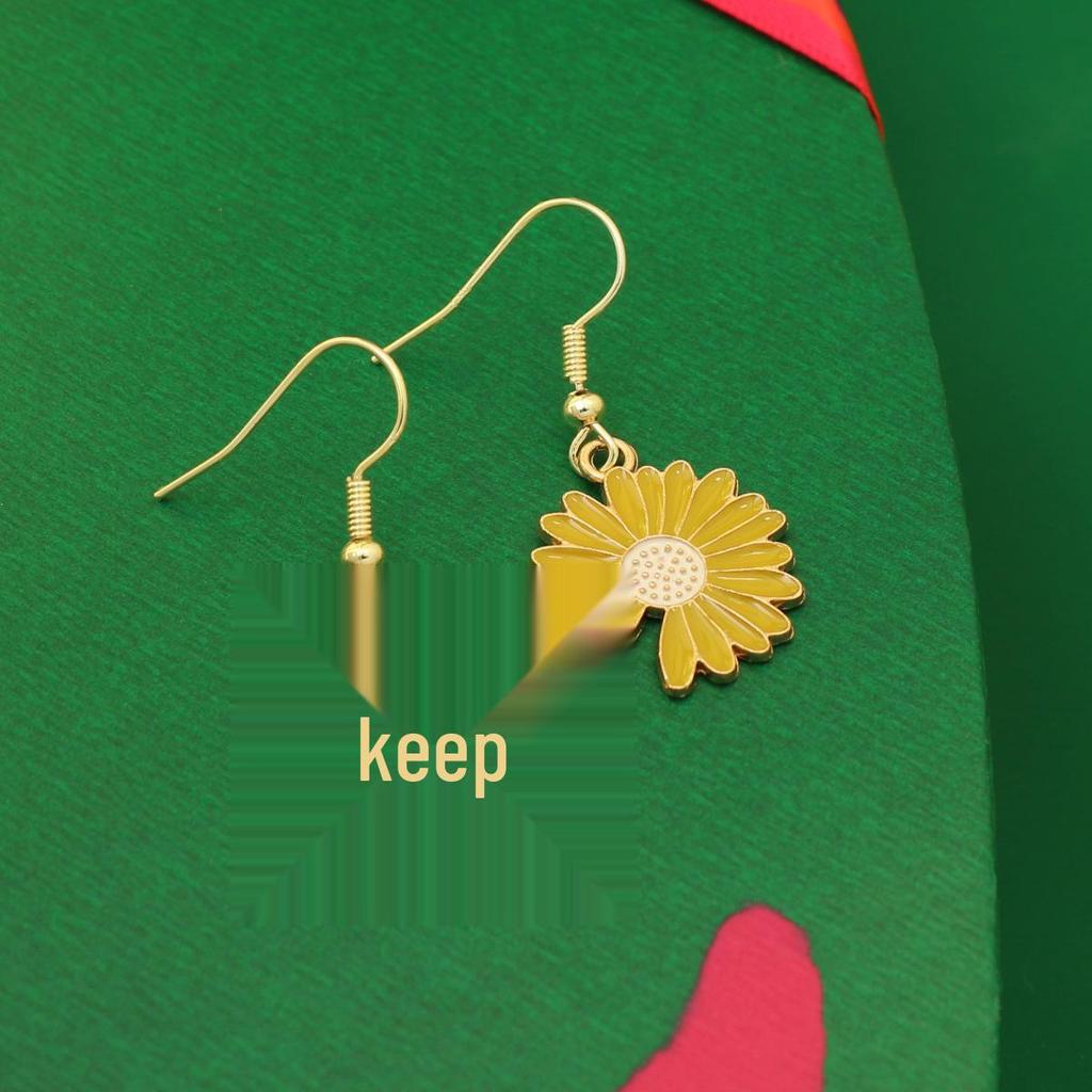 Cross-border Fashion Daisy & Sunflower Earrings - Versatile & Stylish Drops