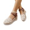 Fashion Women Sandals 2025 Summer New Fashion Canvas Wedge Sandals Casual Espadrilles Fashion Platform Woman Sandals Zapatos De Mujer