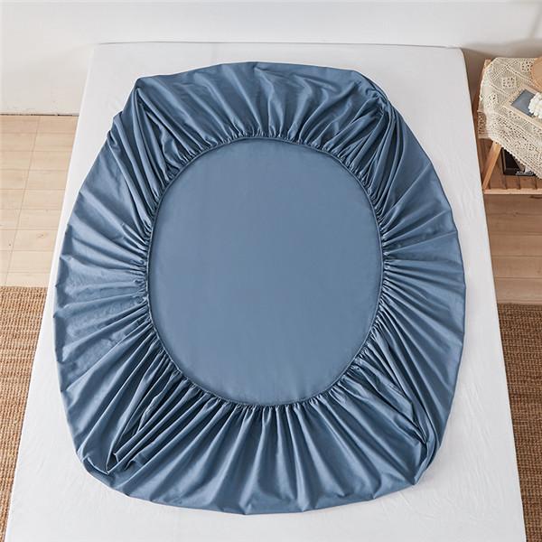 100% bumbac cearșaf de pat moale și groasă Husă de saltea Lenjerie de pat reglabilă Husă de protecție Husă de cuvertură de pat de culoare solidă Fără pernă