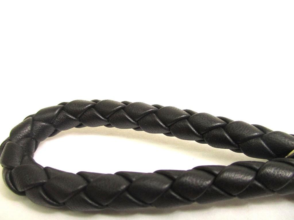 Authentic BOTTEGA BENETA Intrecciato Black Leather Key Chain Key Holder #a707  Refurbished