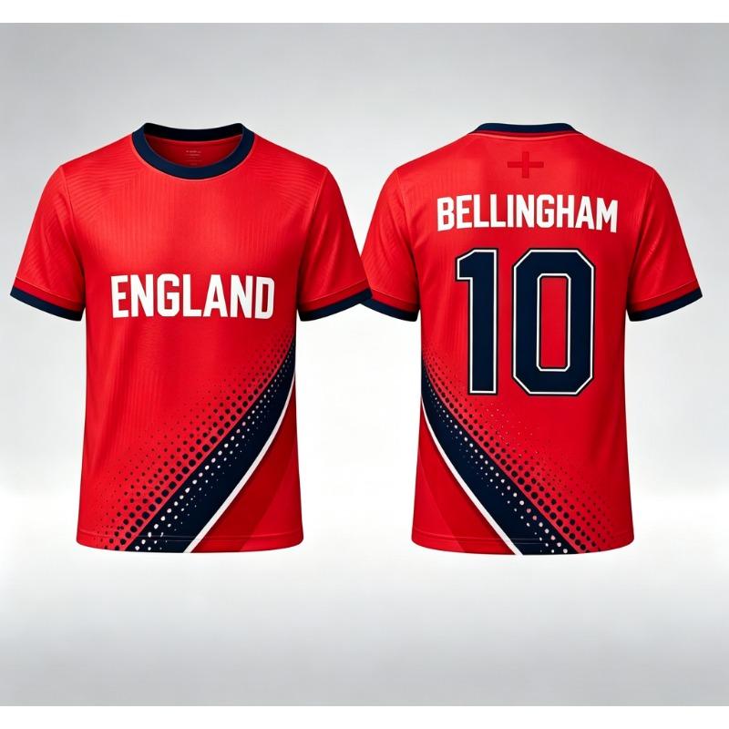 England Jude Bellingham Fan Jersey, Quick-Drying and Breathable Unisex Sports Jersey