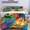 3pcs Abstract Art Print Bedding Set, Breathable and Soft, Suitable for All Seasons, Ideal for Home Use, Suitable for Bedroom Decor 21126
