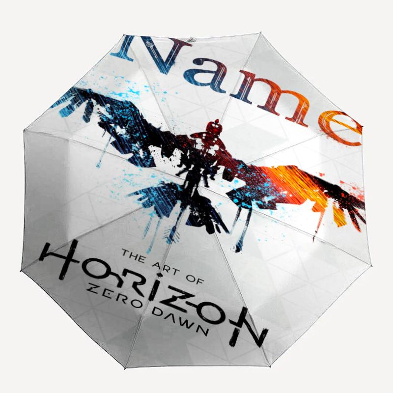 Custom Name Horizon Theme Automatic Umbrella, Lightweight & Portable, 8 Rib, Perfect for Outdoor Travel, Birthdays, Christmas, Gifts.