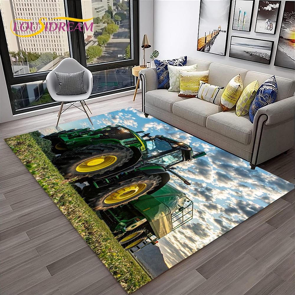 3D Truck Car Retro Tractor Non-Slip Carpet Rug for Living Room Bedroom Sofa Child Area Rug Home Decor Floor Mat