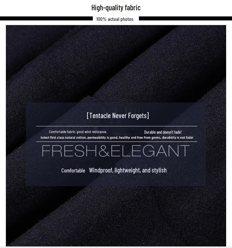 Men's Mid-Length Wool Coat with Scarf Collar and Thick Cotton Lining