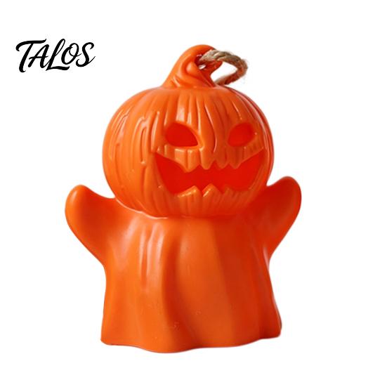 Halloween Craft Activity Supplies Pumpkin Lantern, Spooky Lighted Skeleton Statue, Resin Indoor Outdoor Festival Decor for Porch Table Window