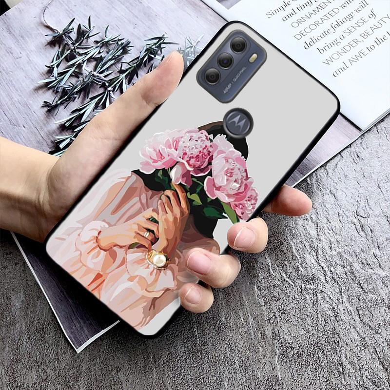Flower Girl Art Phone Case For Moto G84 G22 G32 G42 G52 G62 G53 G72 G60 G60S G100 G10 G20 G30 G13 G50 G 5G G Pure