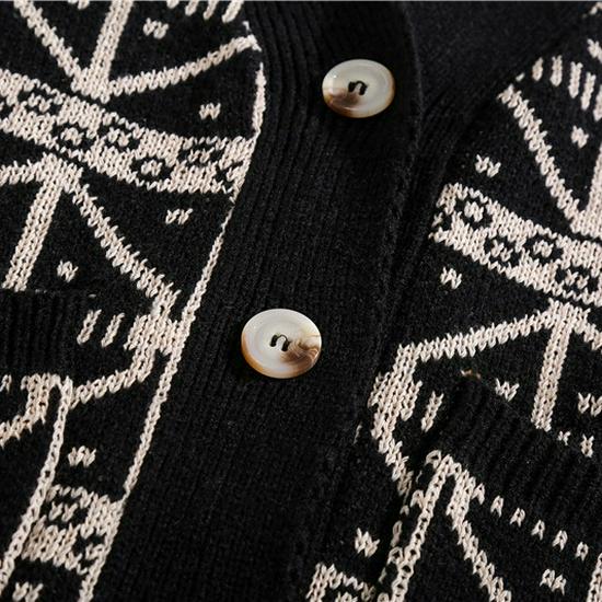 Unisex Retro Woll-V-Ausschnitt Cardigan Pullover - Herbst 2025 Kollektion