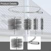 4x Chimney Sweep Brushes Wire Convenient Heavy Duty with Push Rod Pipe Cleaning for Chimneys