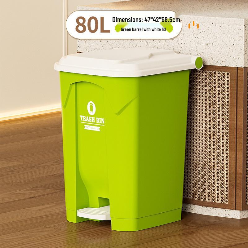 Large 30L Outdoor Kitchen Trash Can with Pedal and Lid