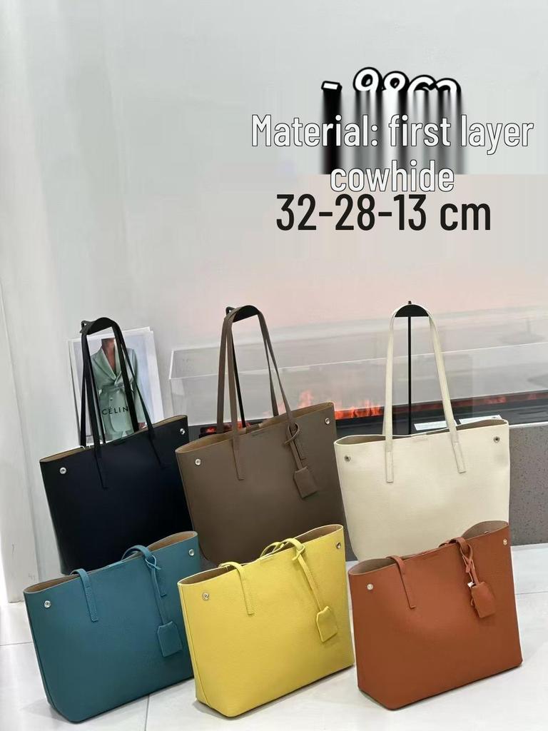 2025 High-End Genuine Leather Commuter Tote - Large Capacity Single Shoulder Women's Bag