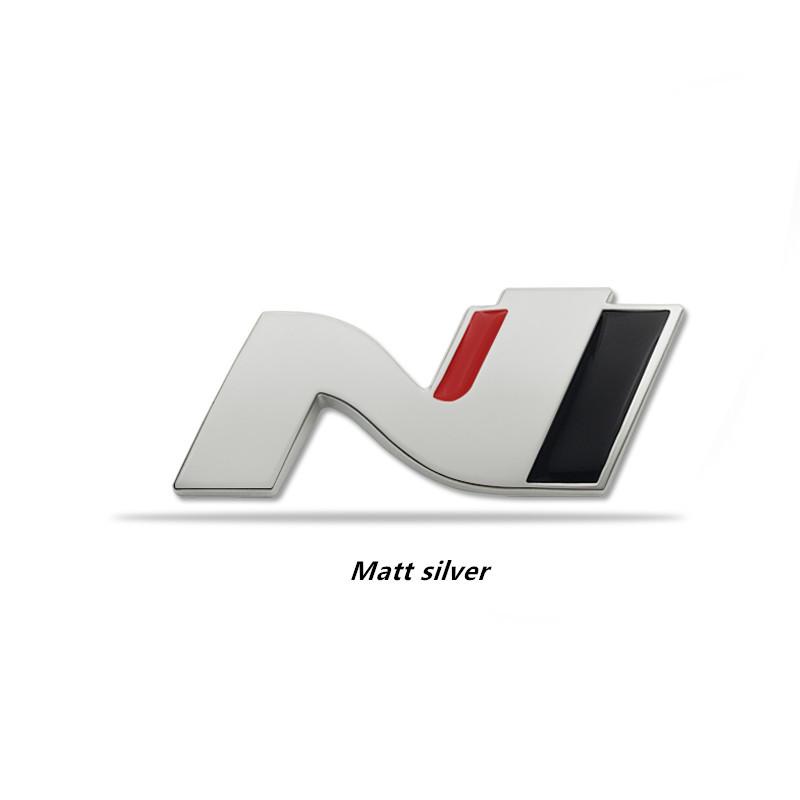 3d Metal Chrome Black Red Nline N Line Logo Car Grill Emblem Trunk Badge N Line Decal Sticker Accessories
