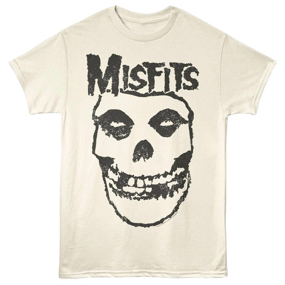 The Misfits Black Logo Inverted Skull Face Men s T Shirt Punk Merch 3XL