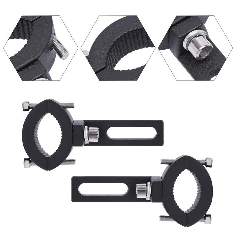 Motorcycle Spotlight Mount Bracket Headlight Mount Aluminum Alloy Clamps No Drilling Assembly for Spotlights Running Lights