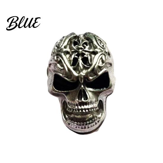 Legierung Totenkopf Auto Lufterfrischer Halter Auto Lüftungsschlitz Clip Retro Armaturenbrett Einzigartiges Geschenk für Enthusiasten Zierleiste Lustiger Kopf Innenraum Zubehör Personalisiert