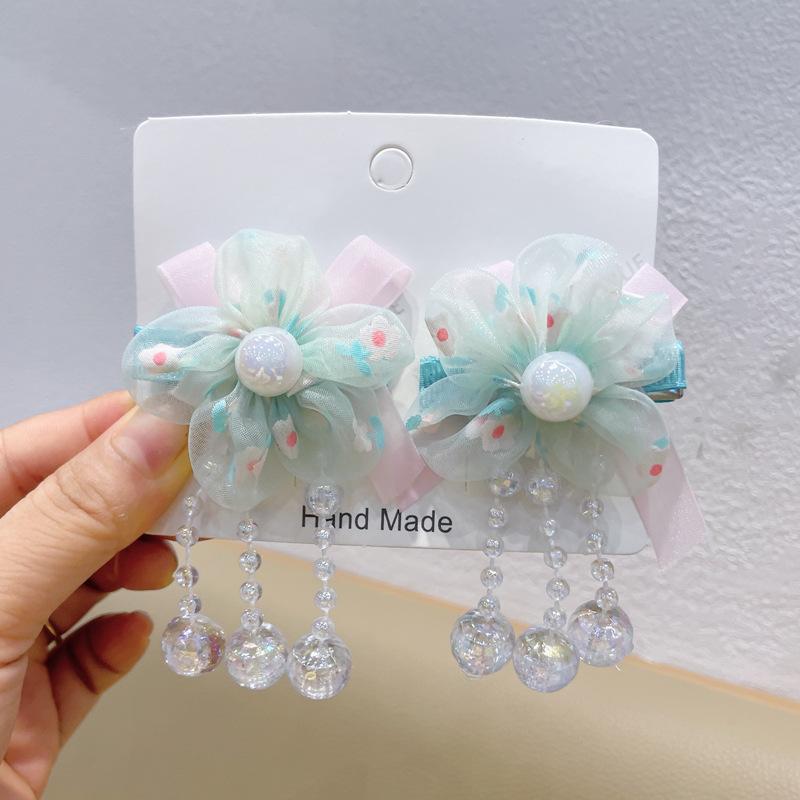2PCS Children's headwear Hanfu headwear ancient style hair clip accessories step shaking tassel girl hair clip accessories