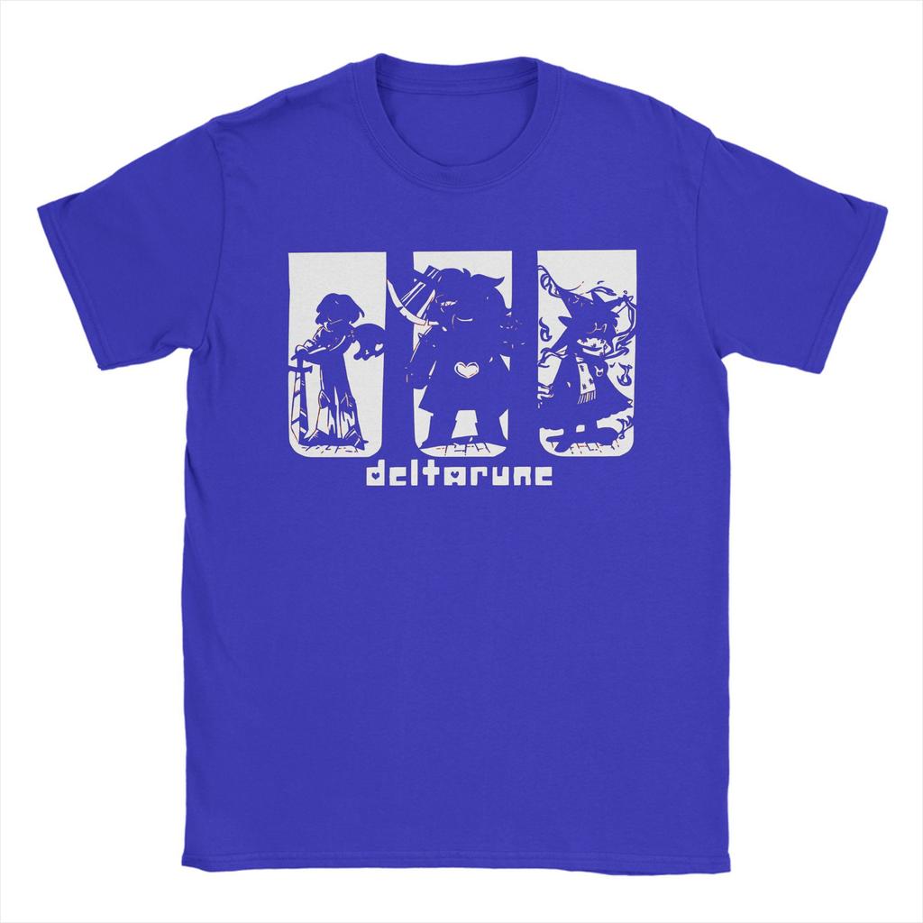 Funny Deltarune Trio  T-Shirt Men Crew Neck 100% Cotton T Shirts  Short Sleeve Tees Plus Size Clothes