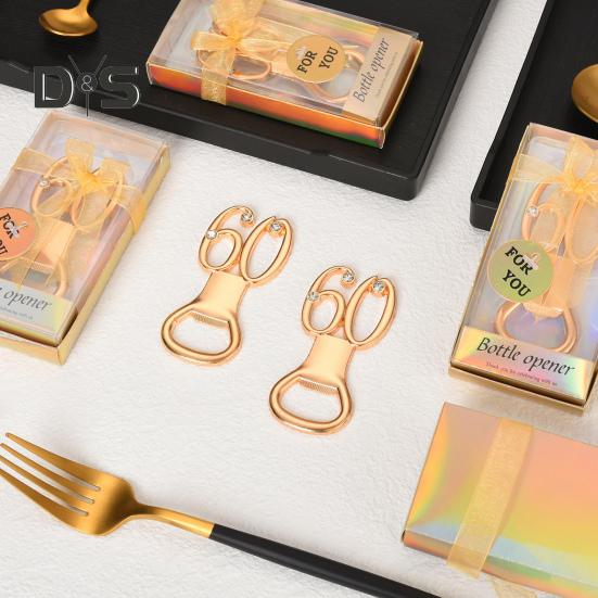 2Pcs Compact Bottle Opener Number 15/21/60 Unique Birthday Party Gift Manual Bottle Opener