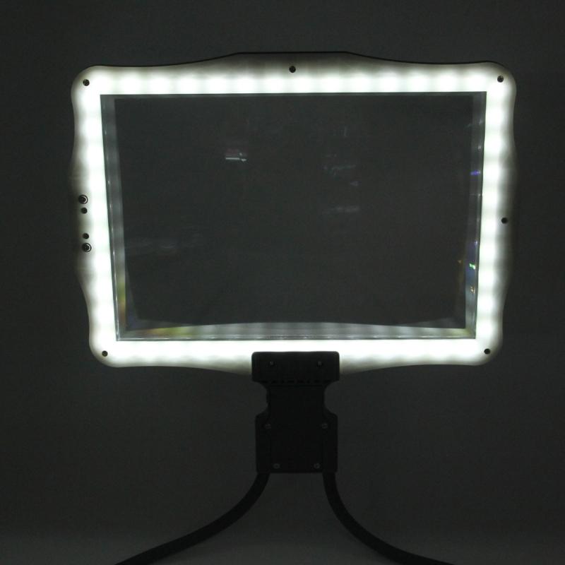 Rechargeable 48 LED Neck Hanging Magnifier with Three Light Adjustable Brightness Magnifier for Senior & Jewelers