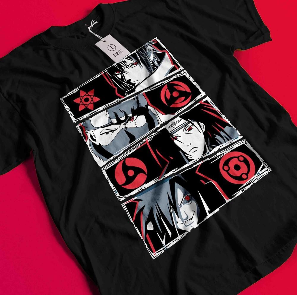 

Футболка Какаши Футболка Наруто Футболка Мадары Футболка Итачи Учихи Обито Саске Шаринган AA77 S