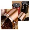 Stainless Steel Airtight Canister Coffee Bean Canister Food Storage Container 1.5L with Vent Valve for Coffee Tea Sugar