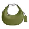Jonie 15 Removable Shoulder Strap Top Zip Closure Leather Crescent Bag Mini Women Handbags Gray-Green CR508-LHX1J