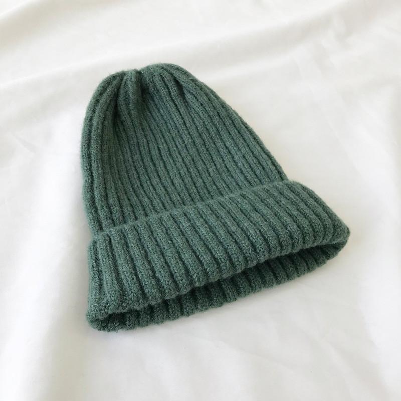 Warm Cotton Comfortable Knit Hat For Winter Versatile Colors Hightop Beanie