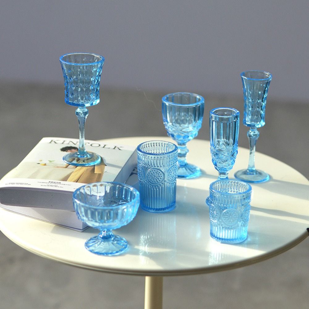 Scene Model Miniature Wine Glass 1/6 Scale Doll Kitchenware Toy Dollhouse Water Cup Playing House