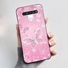 For LG Q61 LM-Q630N Slim Black Soft Silicone Case Luxury Fashion Flower Butterfly Painted Cover for LG K61 Q61 Q 61 Phone Casing