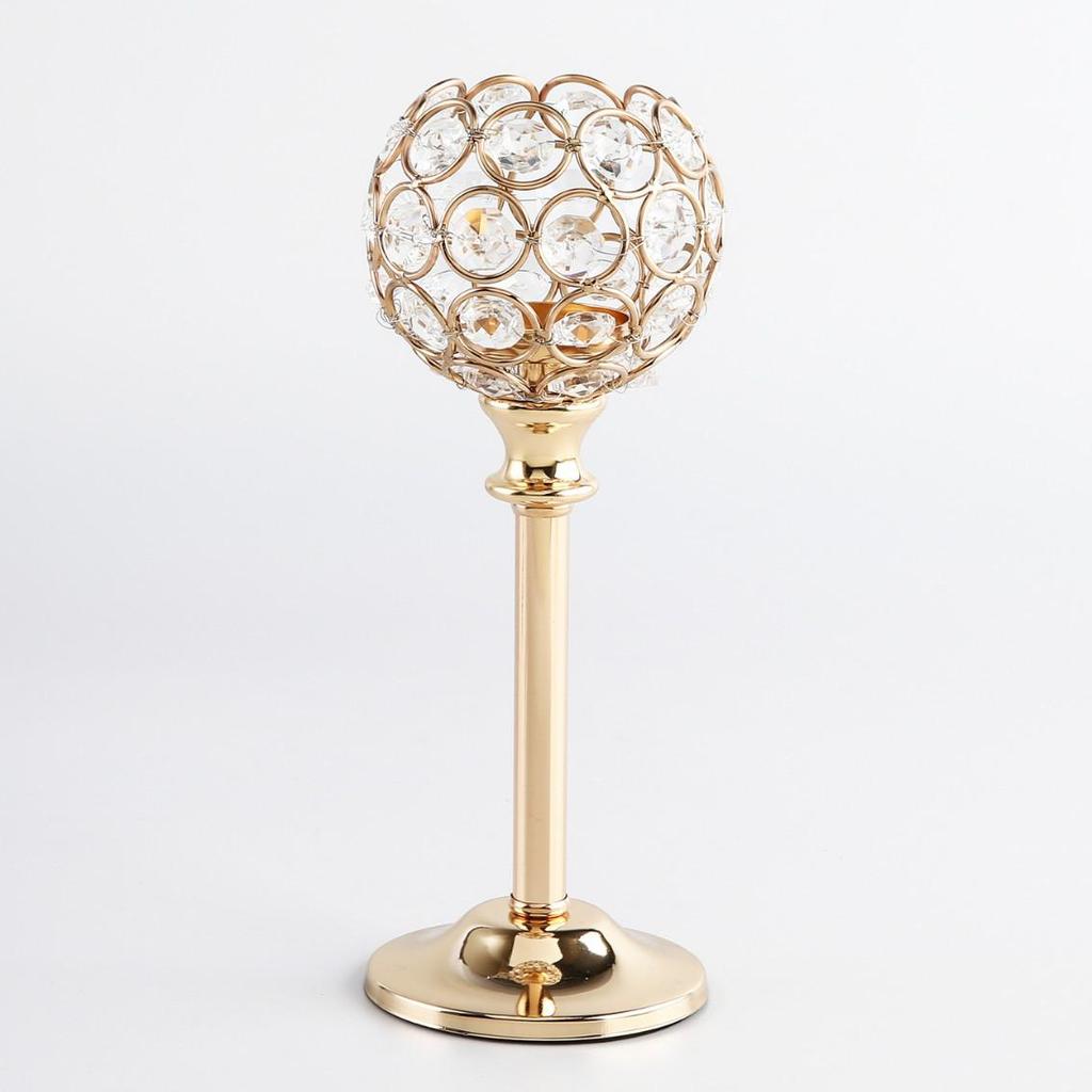 European Mini Crystal Candlestick: Creative Metal Ornament for Weddings and Candlelight Dinners