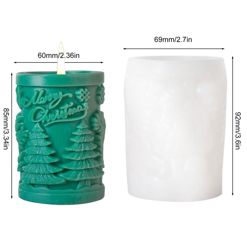 Candle silicone mold Christmas tree candle relief mold aromatherapy mold soft texture casting crafts for making candle chocolate