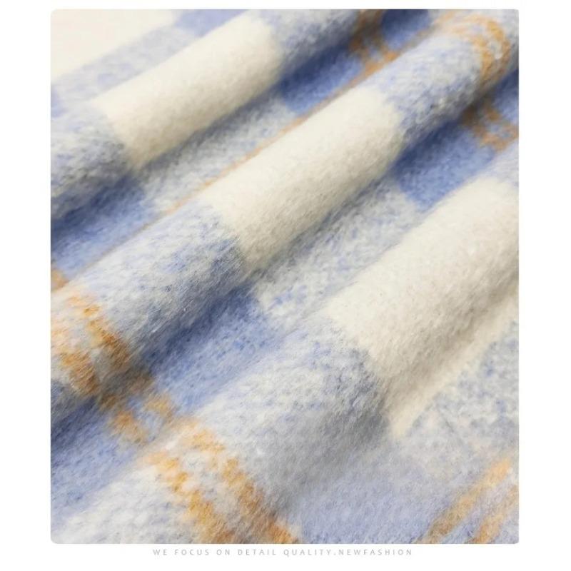 

Thickened Brushed Checkered Fabric Fashion Versatile for Handmade Diy Sewing Clothing Skirts Winter Coat Jackets Pants Material 100x150cm