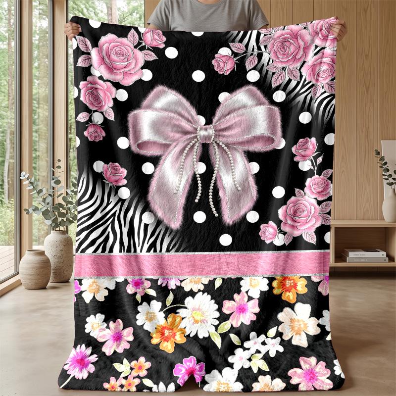Galactic Dolphins Rainbow Wave Theme Blanket Lightweight Warm Flannel Blanket Decorative Throw Blanket for Home Decoration