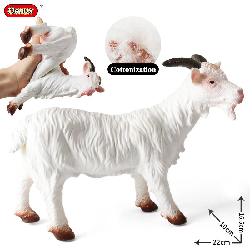 Oenux Soft Cotton Farm Animals Cow Horse Pig Hen Cat Dog Model Action Figures Wild Lizard Donkey Koala Educational Kids Toy Gift