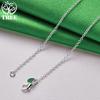 Classic 925 Sterling Silver Three Heart Pendant Necklace Men Women Fashion Charm Jewelry Wedding Party Elegant Gift Accessories