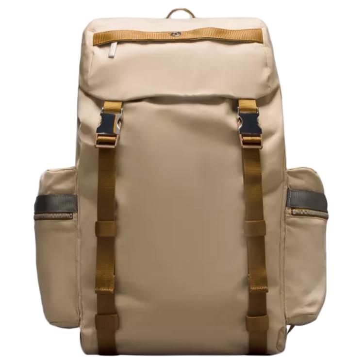 Lululemon Wunderlust 25L Multifunctional Pocket Buckle Drawstring Closure Nylon Backpack Unisex Backpack Caramel LU9AS8S-064599 Caramel