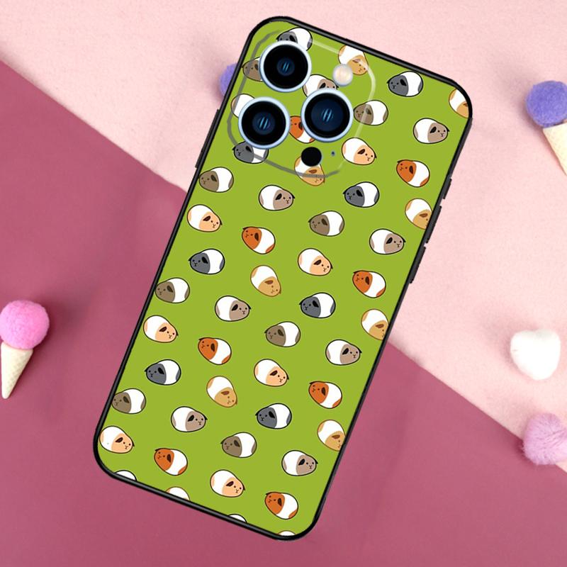 Pattern Guinea Pig Cute Case For iPhone 16 15 Pro Max 11 12 13 Mini 14 15 Pro Max 16 Plus XR 16e Phone Back Cover
