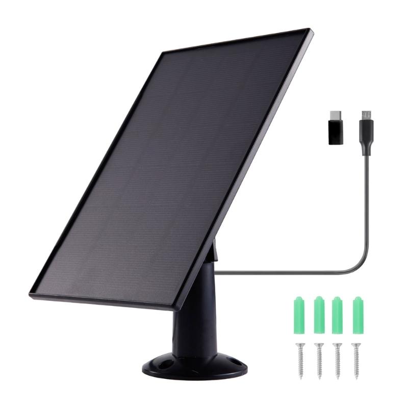 Outdoor Solar Power Supply 3W 5V Energy Efficient Charging Plate For Security Camera Durability PET Layer Solar Panel