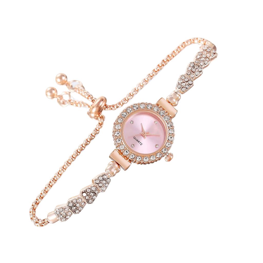 Women's Diamond Watches Bracelet Round Dial Chain Link Bracelet Analog Bangle Wrist Watch Eting and Dating Office