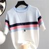 Short Sleeved T Shirt Women Summer Loose Slimming Knitted Sweater