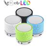 A9 Portable LED Light Crack Bluetooth-compatible Speaker U Disk TF Card Subwoofer Music Player for Phone