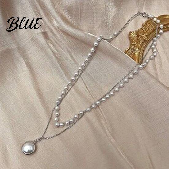 Stylish Faux Pearl Choker Women Beaded Elegant Necklace Dainty Retro