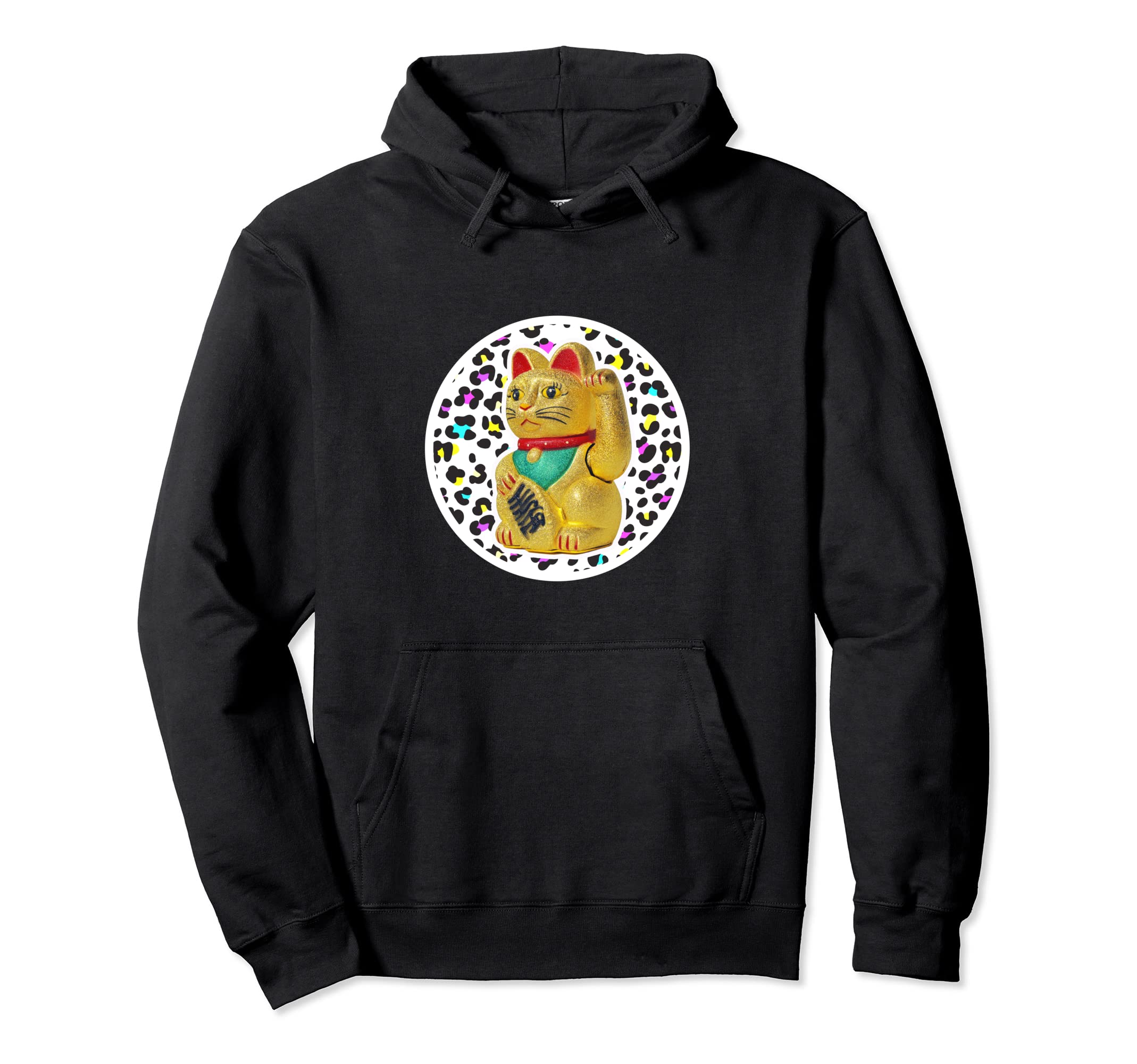 

Maneki Neko Lucky Yoga Cat Lucky Cat Hoodie чорний