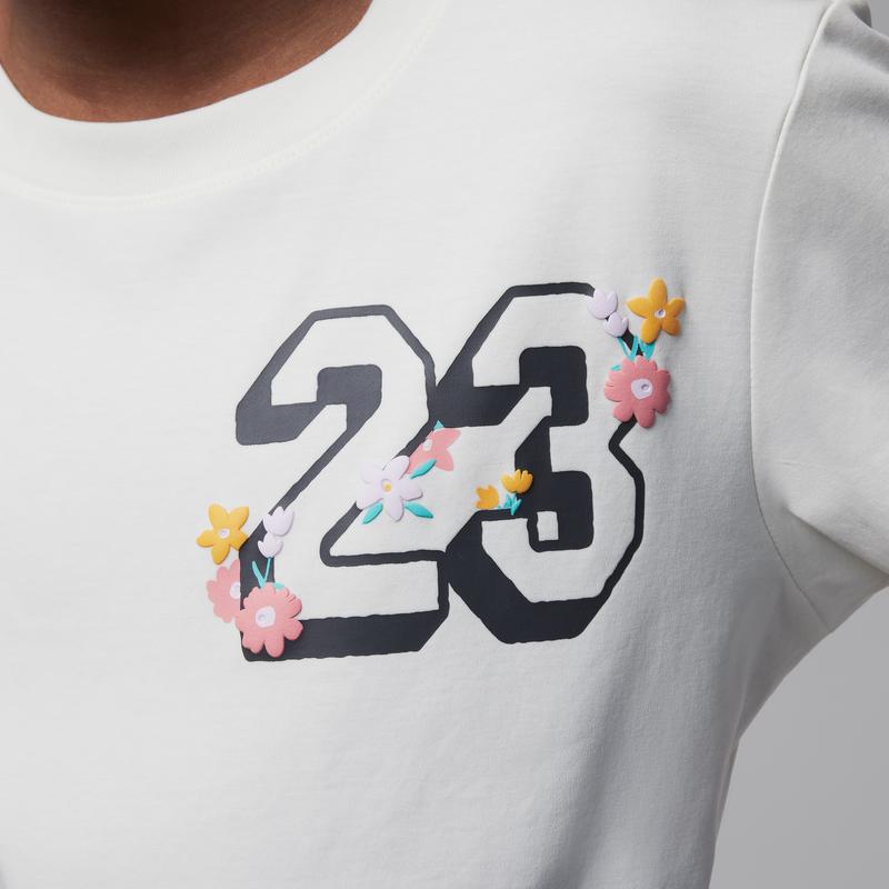 Jordan T-Shirt Soft Comfortable Round Neck Short Sleeve Men Tops Sail-White II4058-133