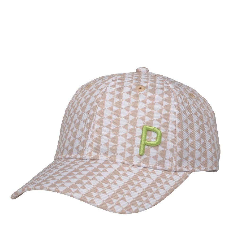 PUMA Alabaster Golf Size with a Monogram AOP Women's Cap, 025780, Logo.