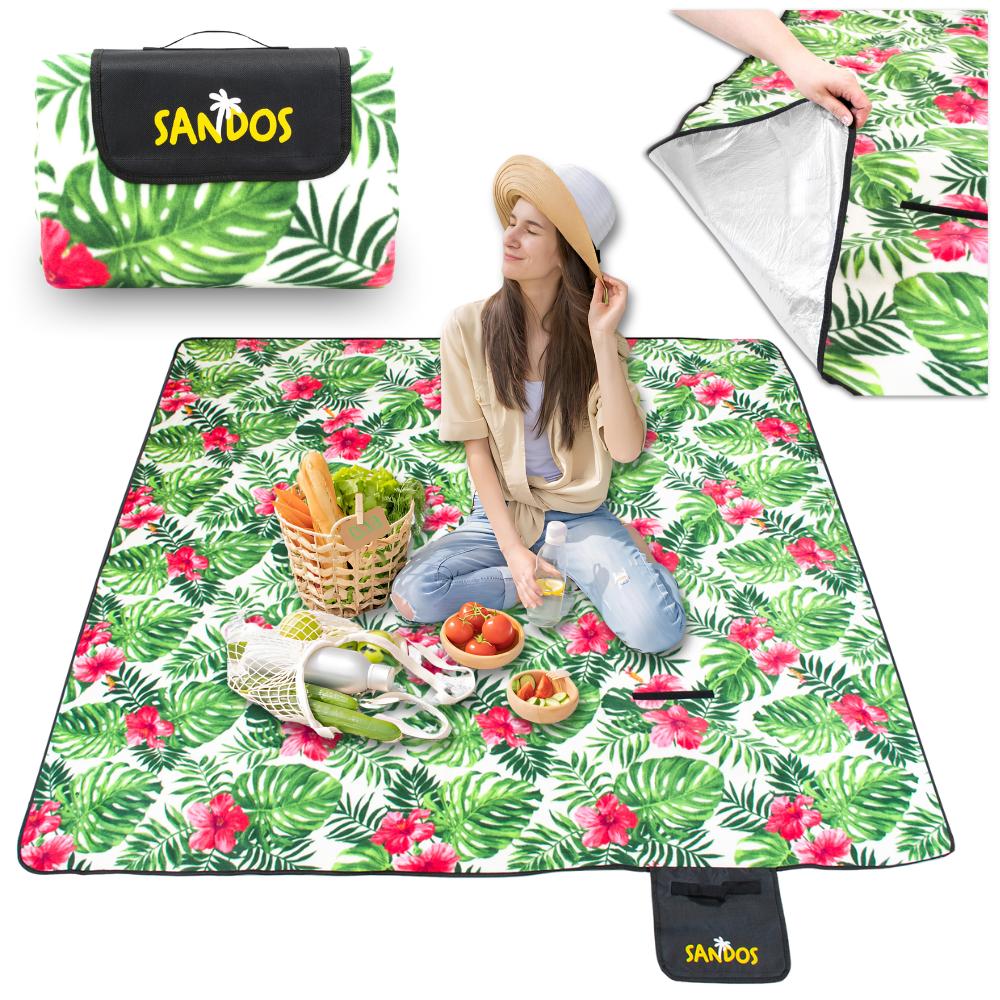 Picnic blanket 200x200 flowers