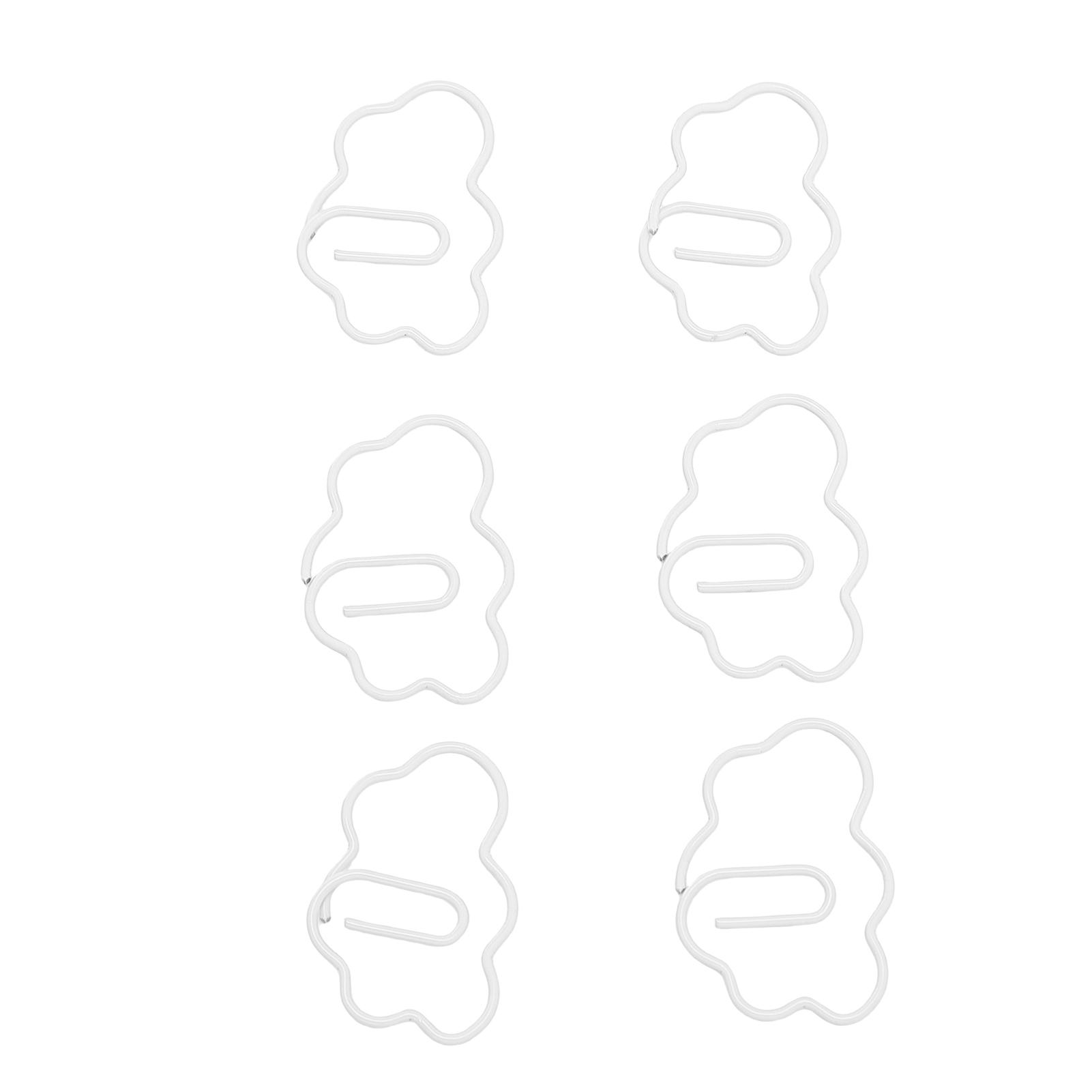 

100 Pcs Cloud Shaped Paper Clips Cute Fun Decorative Iron Bookmarks Planner Clips with Transparent Box for Study Work белый