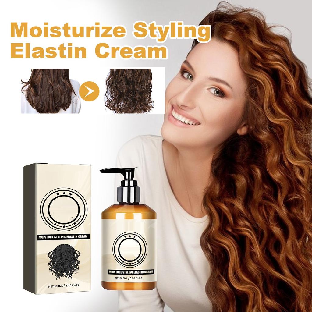 Long-lasting Styling Moroccan Volume Moisturizing Elasticity Moroccan Hydrating Styling Paste Elastin For Dry Damaged Bounce Curl Hair Care 100ML
